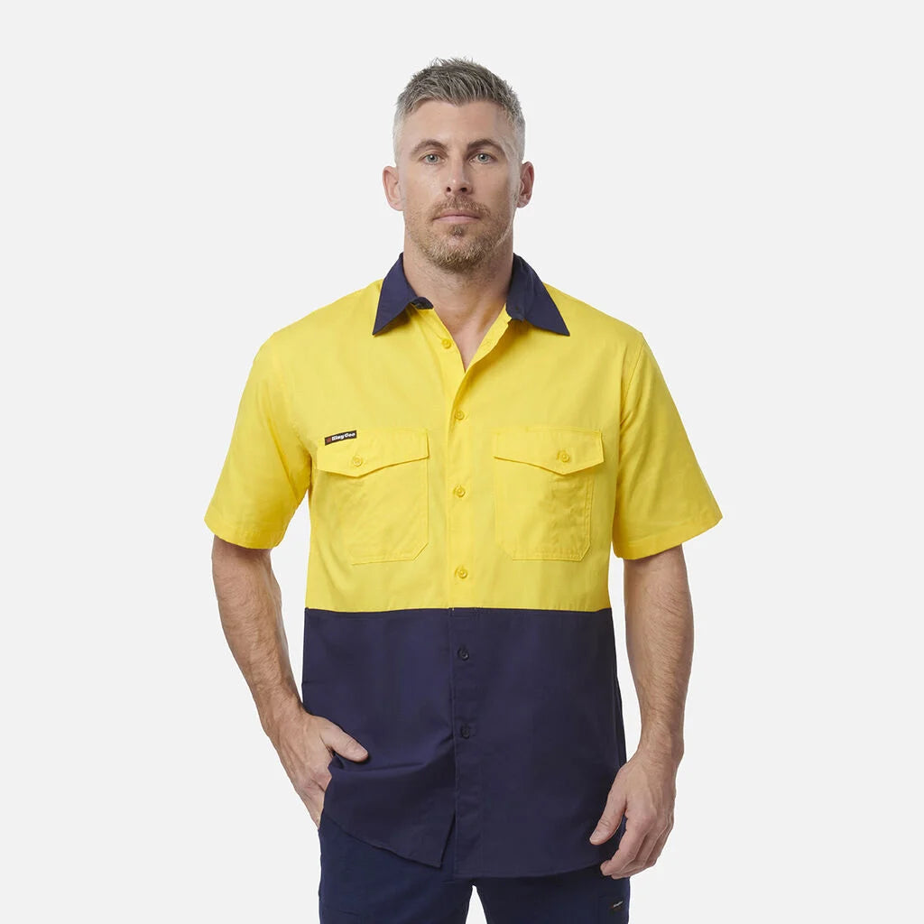 Workcool 2 Hi-Vis Two Tone Short Sleeve Drill Work Shirt- K54875