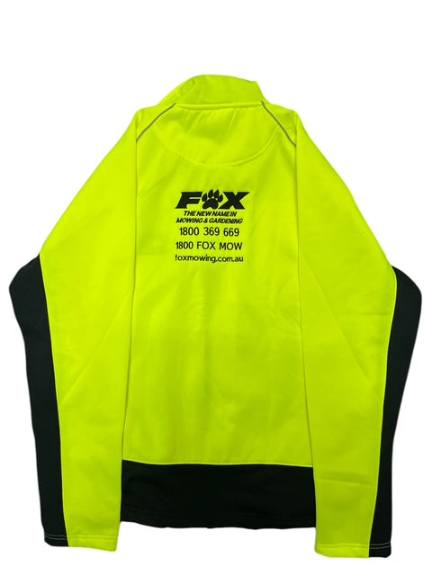 Windcheater- Hi Vis 2 Tone Full Zip Fleecy Sweat Shirt With Two Side Zipped Pockets. DNC 3725